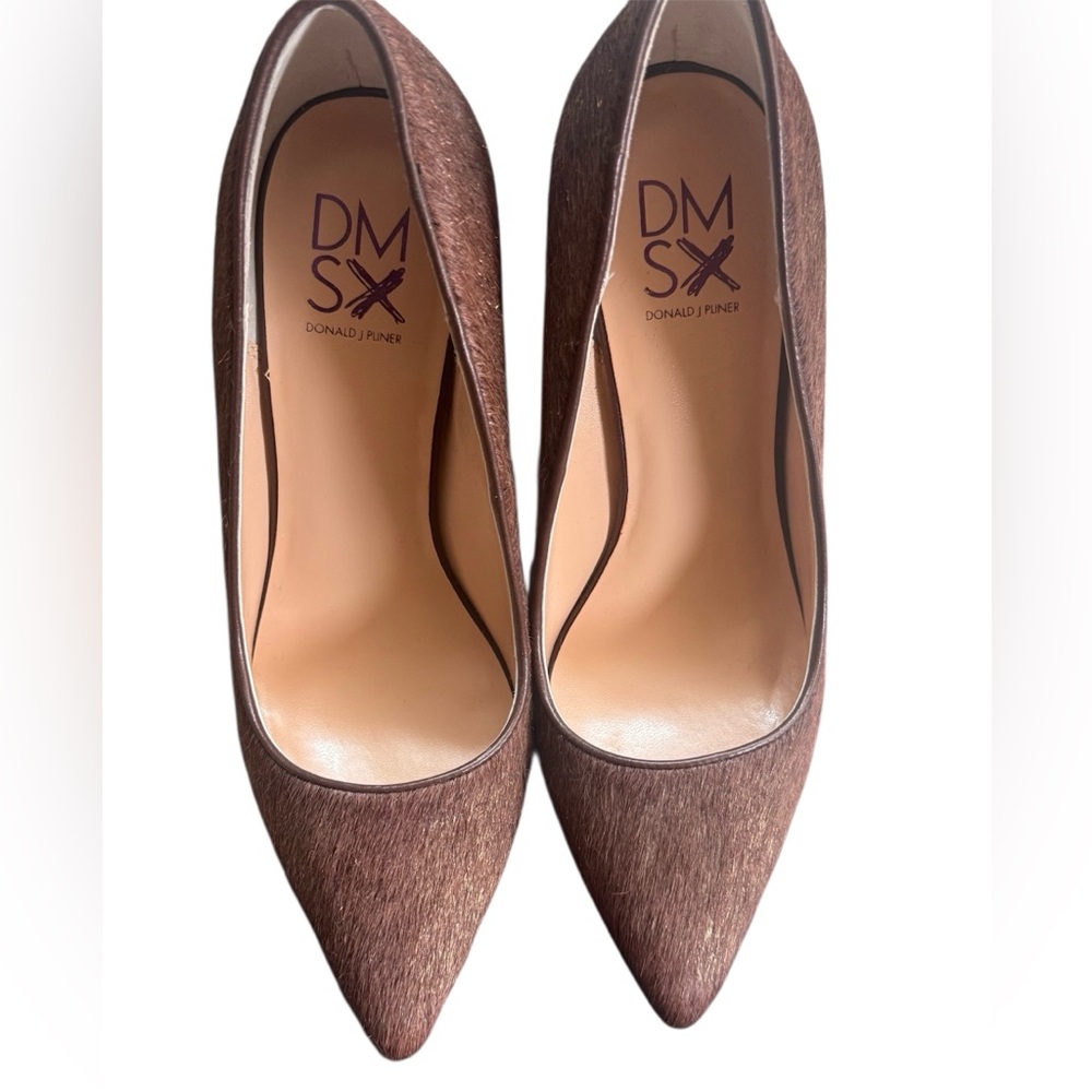 Donald J. Pliner Women's Mink Metallic Haircalf 4” Stilettos - Picture 1 of 5